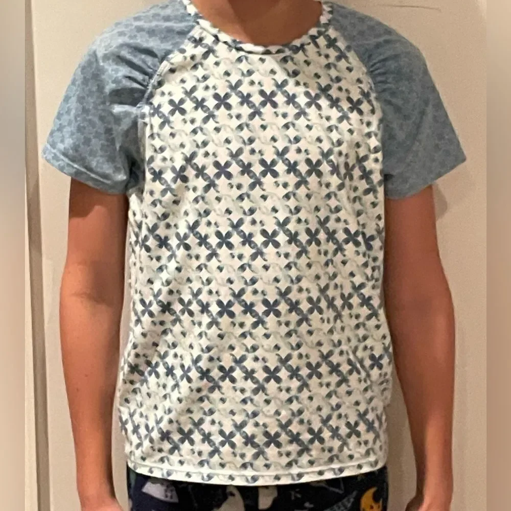 New! Hang Ten Girls Short Sleeve Swim Top